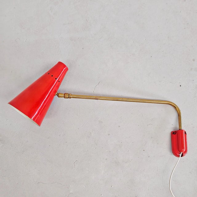 Wall Lamp in Brass, 1960s For Sale - Image 12 of 12