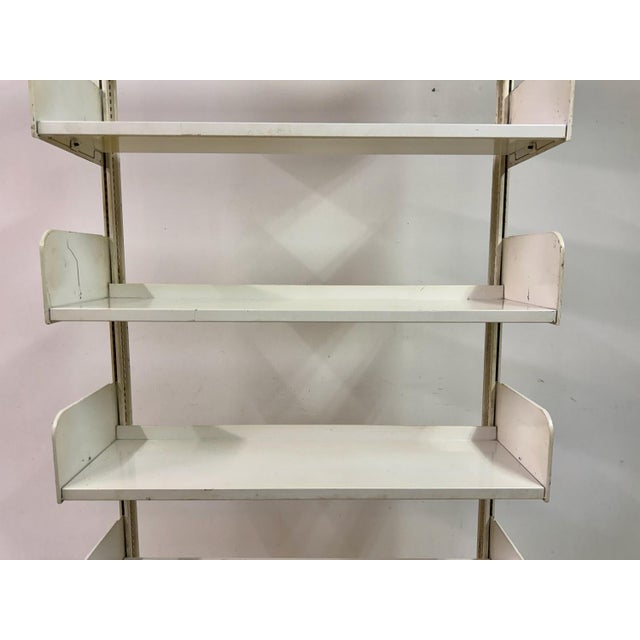 Industrial Congresso Bookcase or Shelving System in White Steel by Lips Vago, 1960s For Sale - Image 10 of 15