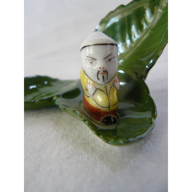 Ceramic 1980s Herend Miniature Man on Leaves For Sale - Image 7 of 7