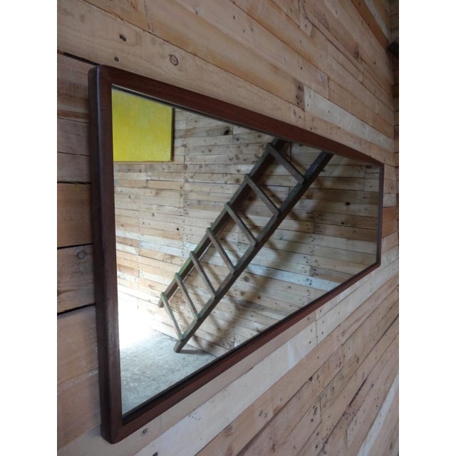 1960s Large Horizontal Teak Mirror, 1960s For Sale - Image 5 of 9