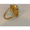 7 Carat Oval Shape Moon Stone Cocktail Ring 14 Karat Yellow Gold For Sale - Image 16 of 18