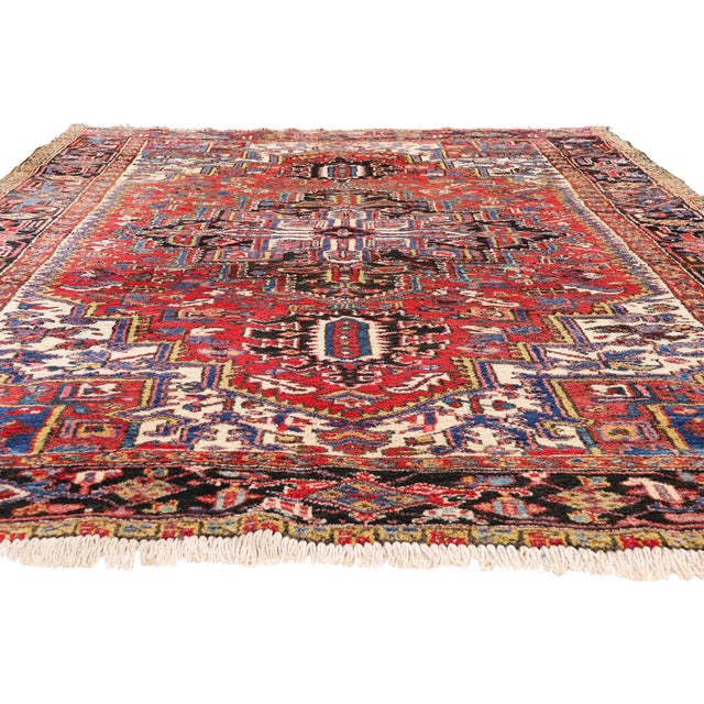 Modern Antique Persian Heriz Rug, 07'03 X 10'06 For Sale - Image 3 of 10