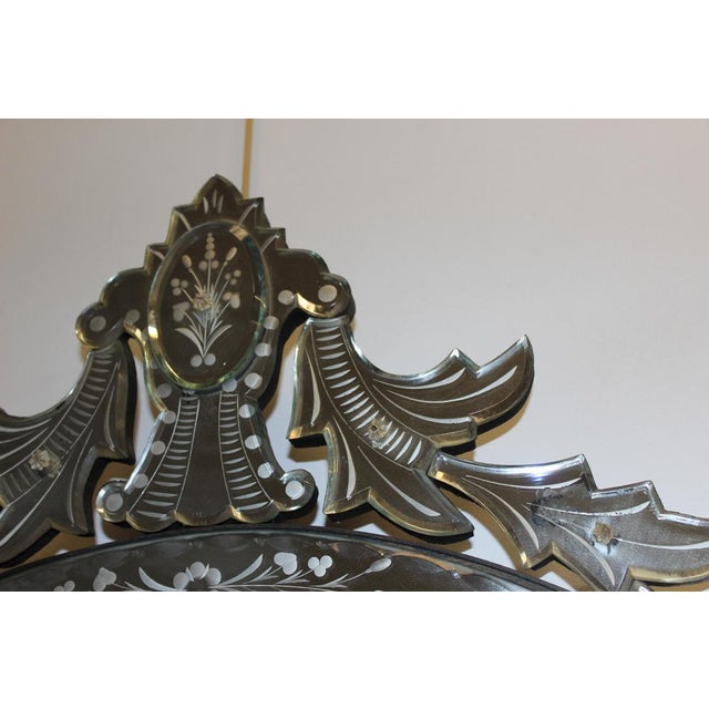 Venice Mirror with Flower Decor, 1950s For Sale - Image 6 of 9