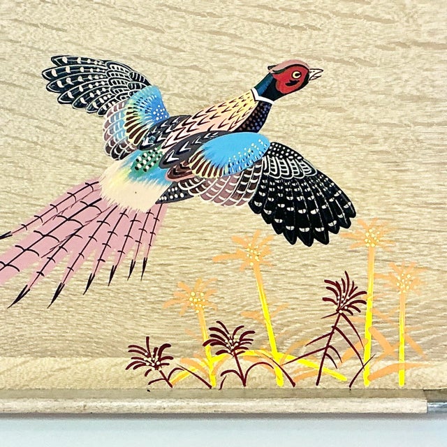 Wood 1960s Vintage Rustic Farmhouse Boho Chic Large Cerused Oak Pheasant Tray, Large, Thanksgiving For Sale - Image 7 of 11