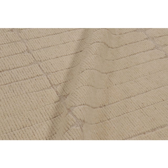 Beige Rug & Kilim’s Oversized Contemporary Textural Rug in Beige-Brown Tones For Sale - Image 8 of 8
