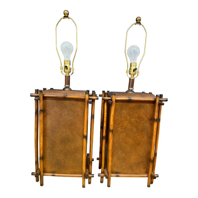 Fabulous Palecek Vintage Bamboo Table Lamps, 2009, a Pair For Sale
