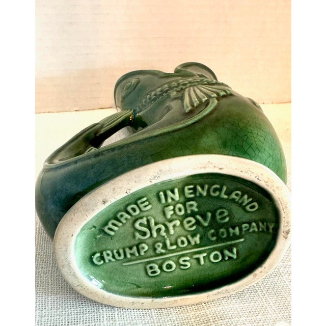Mid 20th Century Shreve, Crump & Low Gurgling Cod Pitcher Green Glazed Ceramic For Sale - Image 10 of 11