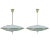 Etched Glass Chandeliers in the Style of Pietro Chiesa for Fontana Arte For Sale