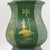 Vintage Green and Gold Hand Painted Tole Scalloped Hexagon Table Lamp Chinoiserie Temple Shape Pagoda Scene For Sale - Image 14 of 15