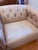 A handsome Bernhardt leather chair and ottoman set with classic Chesterfield-inspired styling and an inviting, lounge-...