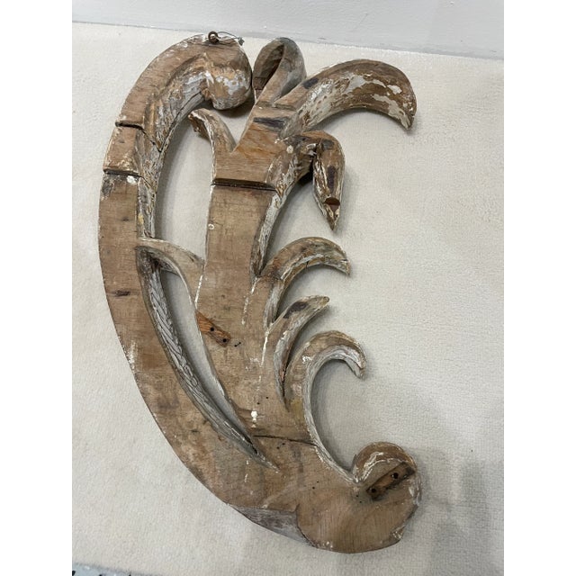 Mid 19th Century Antique Italian Carved Wood Sconce, 19th Century For Sale - Image 5 of 7