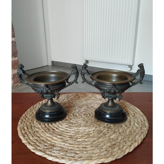 Napoleon III Bronze Cassolettes, 19th Century, Set of 2 For Sale - Image 6 of 16