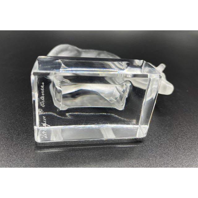 Daim Sculpture in Frosted Glass by René Lalique for Lalique, 1970s For Sale - Image 11 of 13