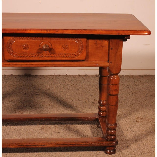 Console with Two Drawers in Cherry Wood, 18th Century For Sale - Image 12 of 14