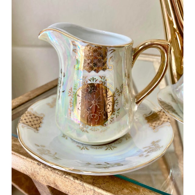 Ceramic Circa 1950 Japanese Lusterware Porcelain Tea Service Set - 6 Pieces For Sale - Image 7 of 13