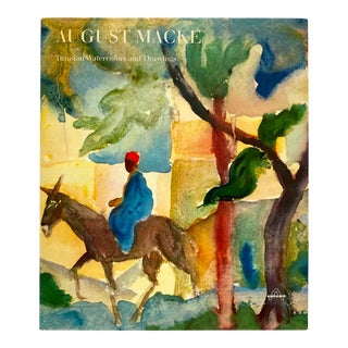 August Macke " Tunisian Watercolors and Drawings " Vintage 1969 First Edition Lithograph Print Hardcover Modernist Art Book For Sale