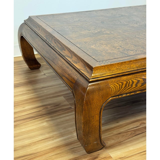 Vintage Burlwood Henredon Style Ming Leg Coffee Table For Sale - Image 9 of 10