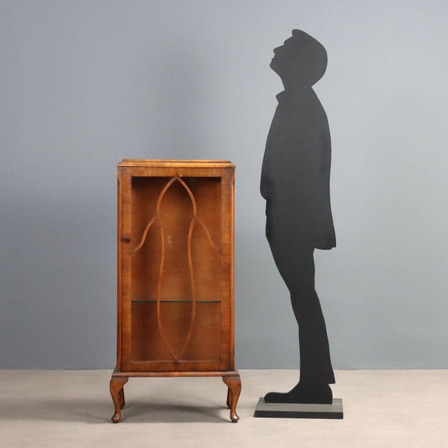 Small Liberty Walnut Display Cabinet For Sale - Image 3 of 11