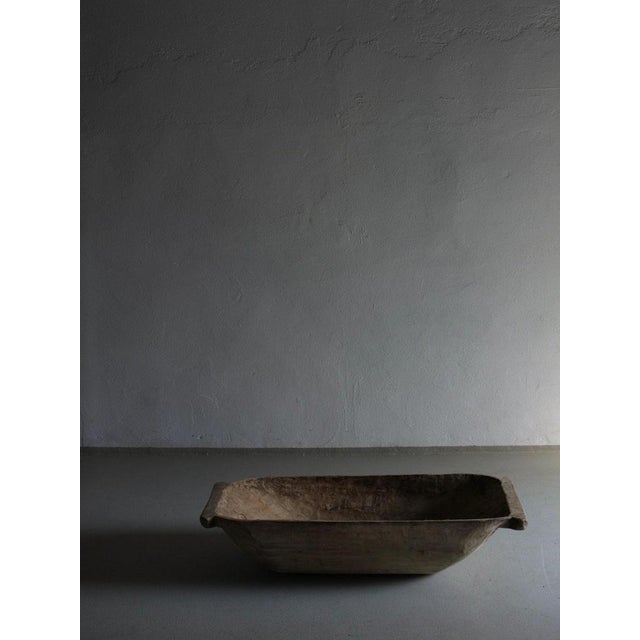 Antique rustic carved wooden bowl (#5) with a beautiful patina. Heavy item. Place of origin - Latvia Dimensions - H 22.5...