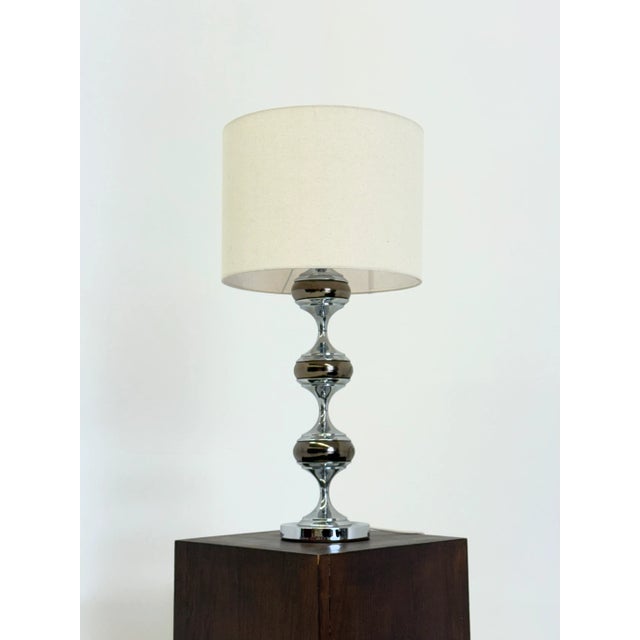 1970s Space Age Table Lamp with Sculptural Chrome Base, 1970s For Sale - Image 5 of 11