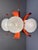 White and Orange Chandelier by Richard Essig For Sale - Image 4 of 11