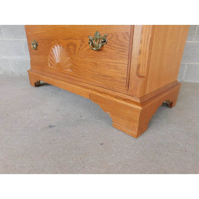 Thomasville American Oak Collection Georgian Style Tall Chest For Sale - Image 13 of 15