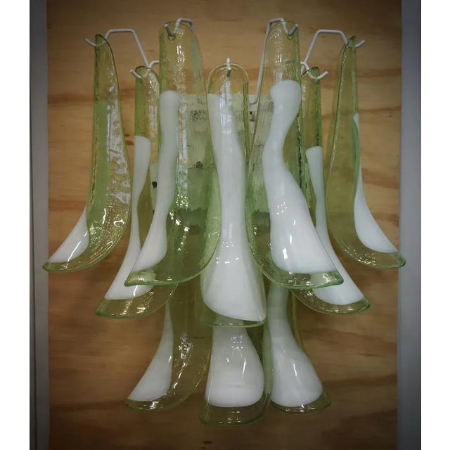 Green Green and White Murano Glass Wall Light from Mazzega, 1990s For Sale - Image 8 of 8