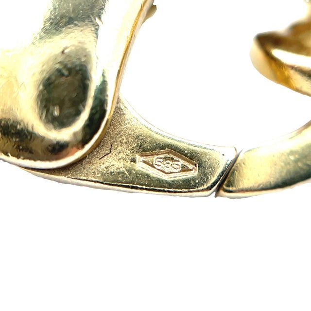 14k Yellow Heavy Gold Paperclip Link Chain Necklace For Sale In New York - Image 6 of 8