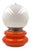 Space Age Orange Murano Glass Table Lamp, 1970s For Sale