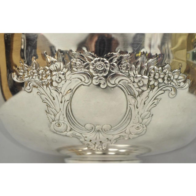 Leonard Vintage Leonard Victorian Silver Plated Punch Bowl Champagne Chiller Ice Bucket For Sale - Image 4 of 12