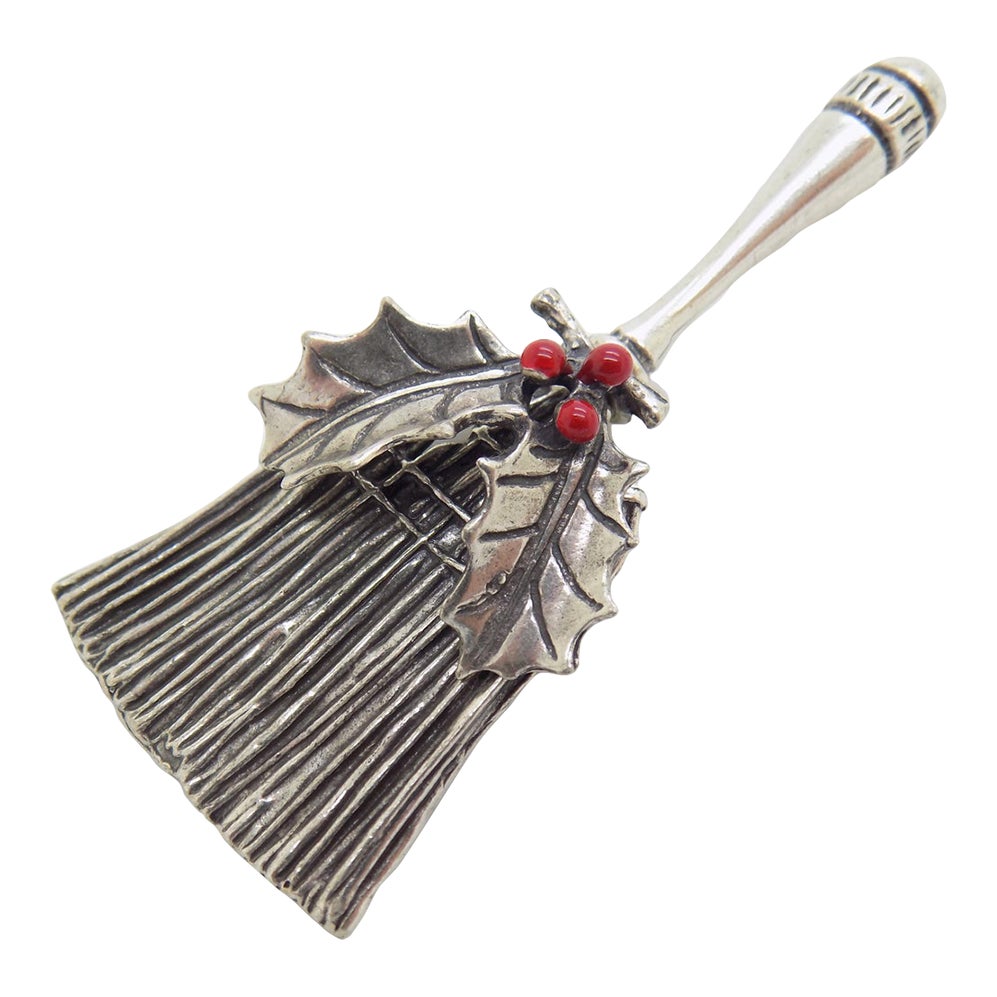 Vintage Italian Genuine Silver Christmas Lucky Broom Good Luck Holiday ...