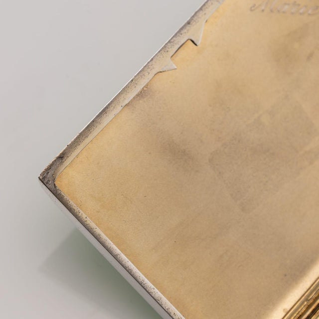 20th Century Art Deco Silver & Guilloche Enamel Cigarette Case, 1929 For Sale - Image 9 of 18