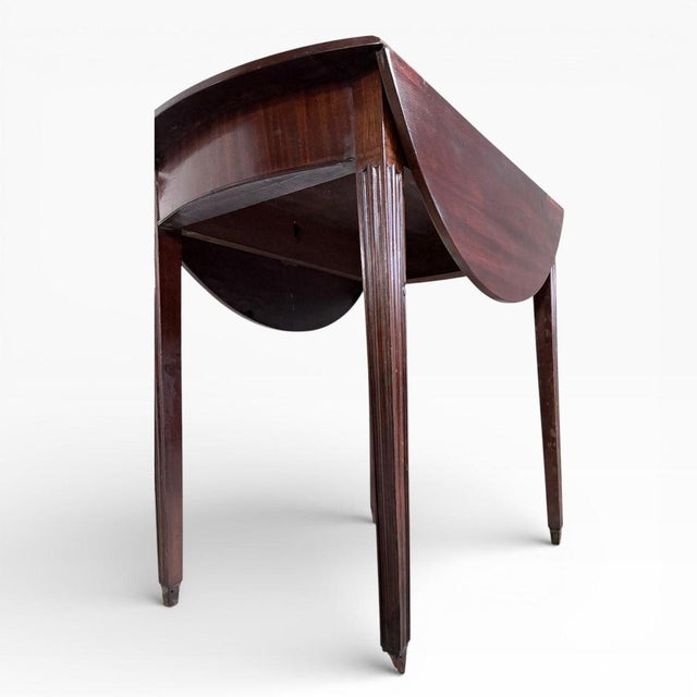 Compact Drop-Leaf Table in Mahogany For Sale - Image 10 of 11