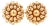 1990s Vintage Chiampesan 18k Yellow Gold Beaded Earrings - Set of 2 For Sale