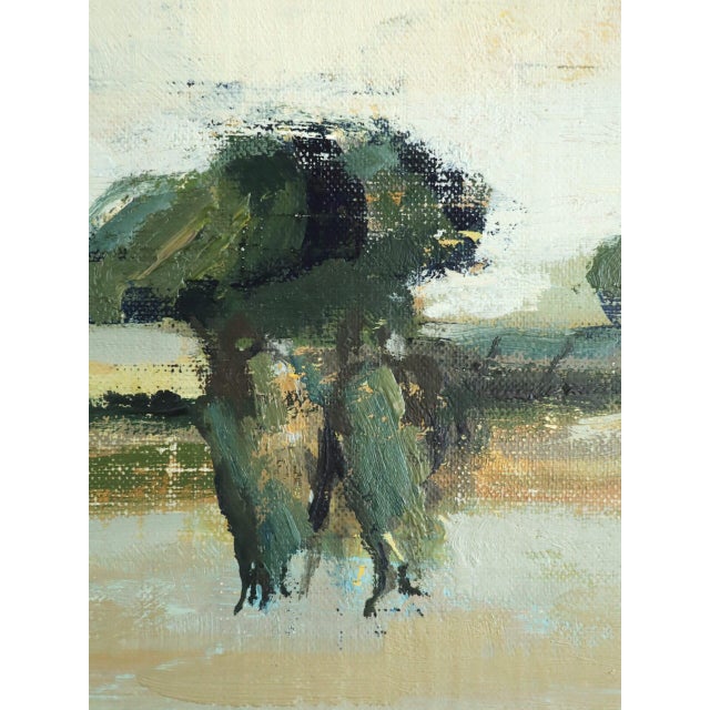 1946 Mid-Century Modern 'Grove in Repose' Mini Abstract Landscape Oil Painting by Swedish Artist Ivar Morsing (1919-2009), Framed For Sale - Image 10 of 12