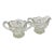 Late 1800s Antique Boho Chic Hollywood Regency American Brilliant Cut Creamer & Sugar - A Pair For Sale