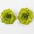 Francoise Montague Green Roses Resin Clip Earrings For Sale - Image 4 of 5