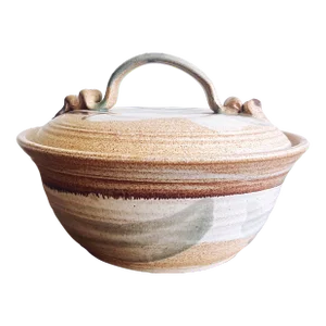 Vintage Studio Pottery Bundt Cake Bowl Signed by Artist
