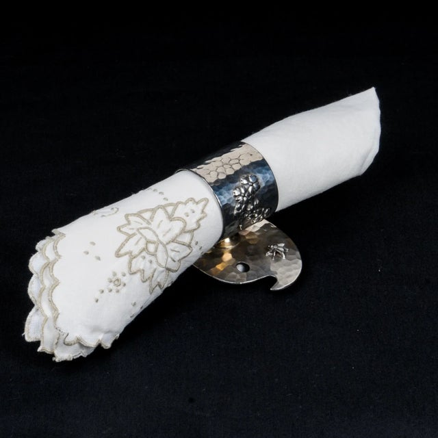Metal 19th Century Hammered Rogers & Smith Co. Napkin Ring For Sale - Image 7 of 8