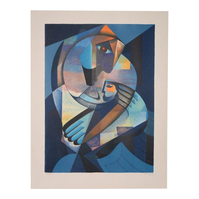 Neal Doty (1941-2016) Mother and Child Serigraph S/N C.1979 For Sale