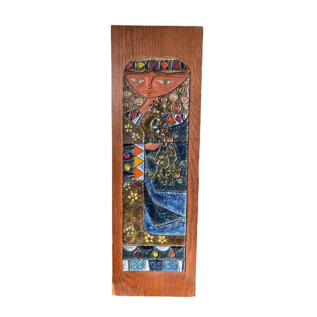Ceramic Madonna Painting by Alain di Bin, 1960s For Sale - Image 11 of 11