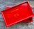 Vintage Japanese Red Lacquer Smoking Box With Mother-of-Pearl Pomegranate Inlay, KBS-Tv Presentation Piece, 1963 For Sale - Image 12 of 12