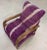 Purple Handcrafted Moroccan Armchair - Purple Wool Rug Upholstery. For Sale - Image 8 of 11