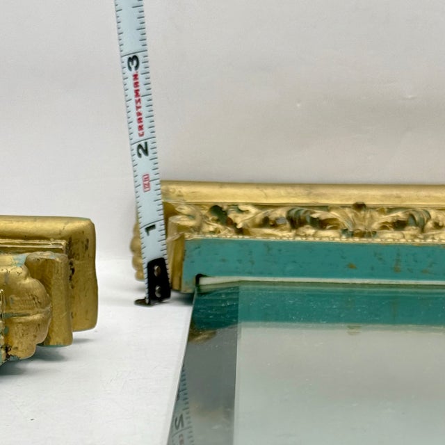 Vintage Architectural Column Wall Mirrors Set of 3 Gold Gilt Beveled Hollywood Regency For Sale - Image 15 of 15