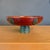 Elegant centerpiece bowl in turned wood and bronze, made in Italy in the 1930s. The bowl has a bronze pedestal in the...