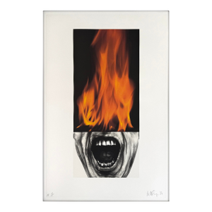Robert Longo, Arena Brains (Framed, Large Hand Signed Lithograph), 1986