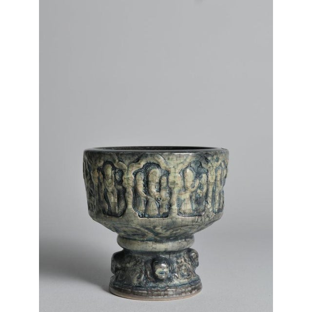 Gothic Ceramic Jardiniere by Michael Andersen & Son, 1960s For Sale - Image 13 of 14