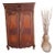 Antique French Provincial Louis XV Style Hand-Carved Solid Wood Armoire For Sale