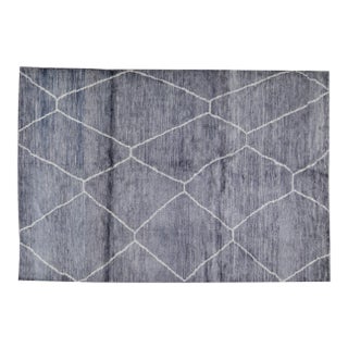 Moroccan Hand Knotted Beni Ourain Rug With Natural Colors and Soft Texture,6'8"x10' For Sale