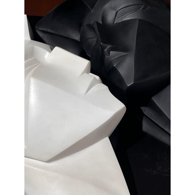 Postmodern A Pair of Face Sculptured By Lindsey B., Signed, 1986 For Sale - Image 3 of 12